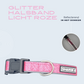 Reflecterende glitter halsband - Licht roze
