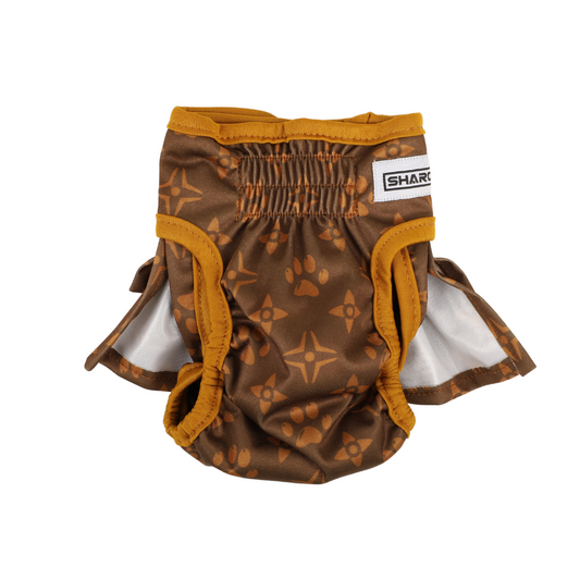 Loopsheidrokje Monogram Bruin