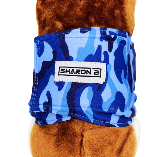 Hondenluier Camo blauw