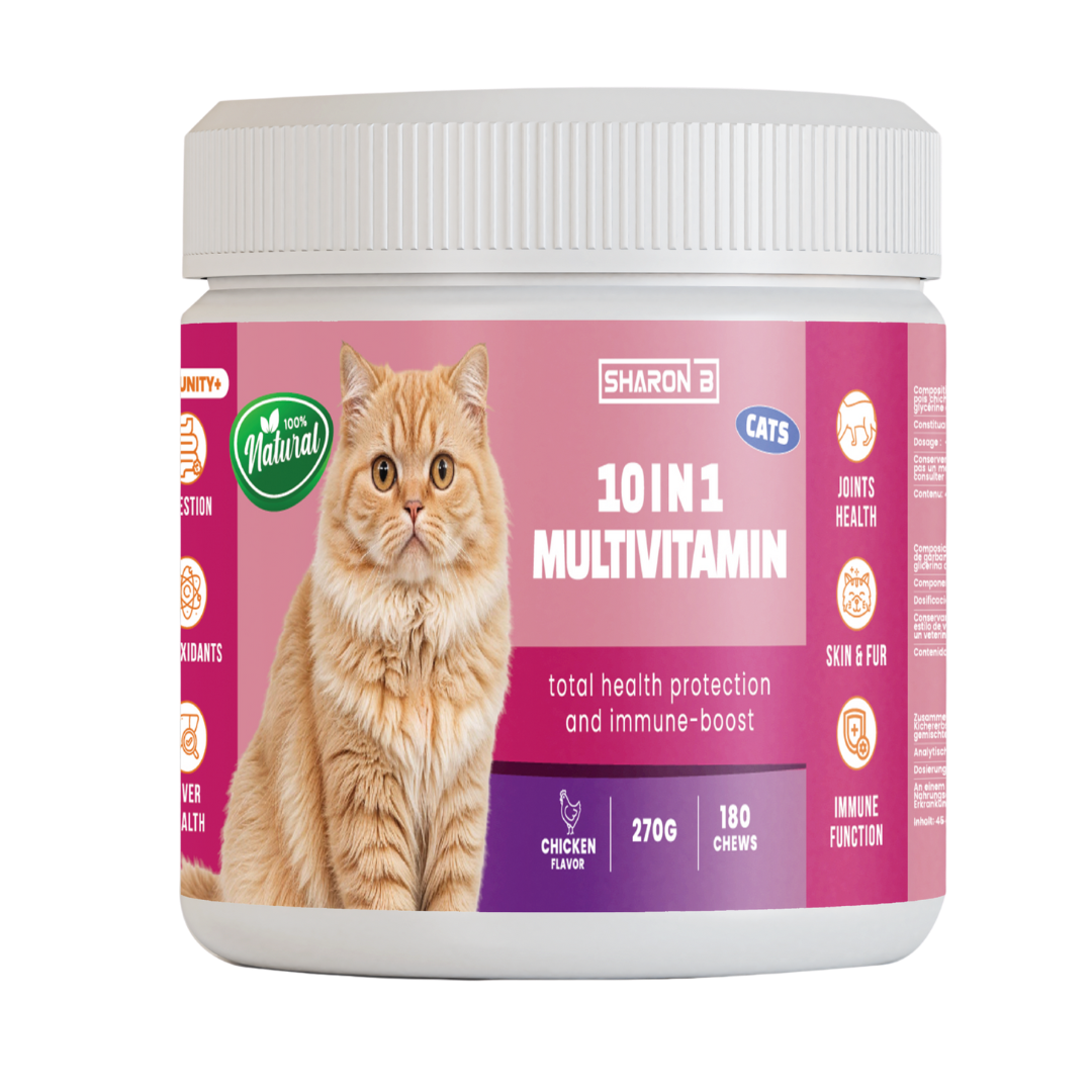 Sharon B 10-in-1 Multivitamine voor Katten: Complete Ondersteuning