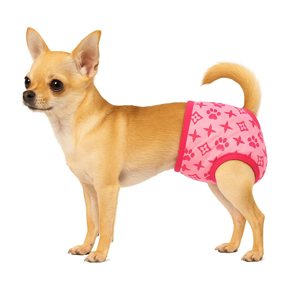 Loopsheidbroekje Monogram roze