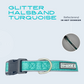 Reflecterende glitter halsband - Turquoise