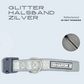 Reflecterende glitter halsband - Zilver