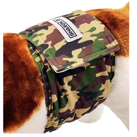 Dog diaper Camo green