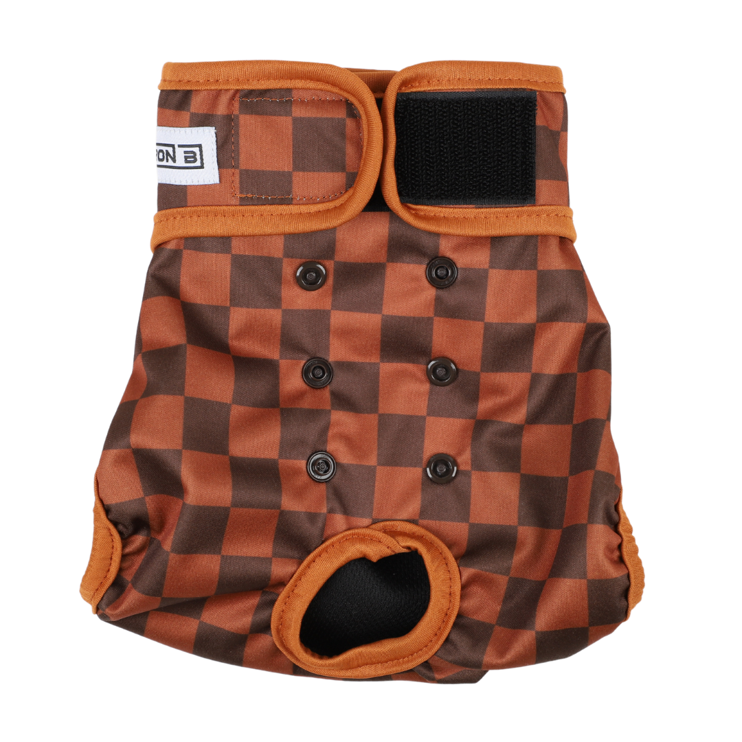 Loopsheidbroekje Blokjes Bruin