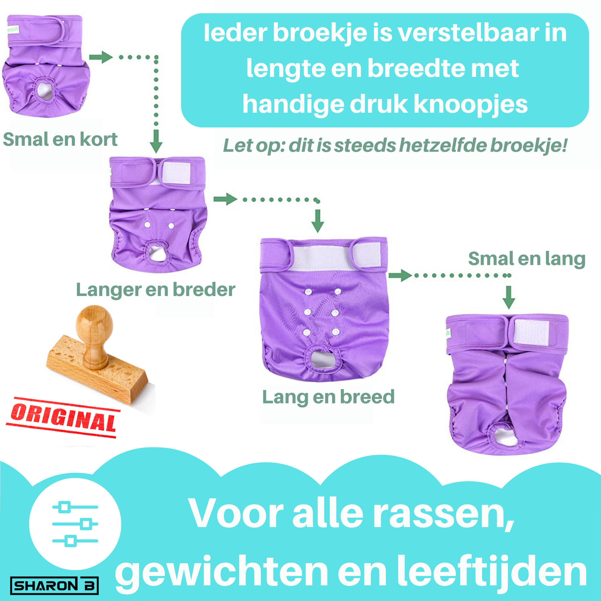 Loopsheidbroekje Zwart - sharonbdesignnl