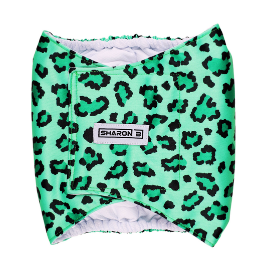 Dog diaper Leo green