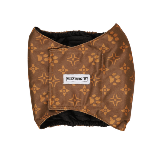 Dog diaper Monogram Brown