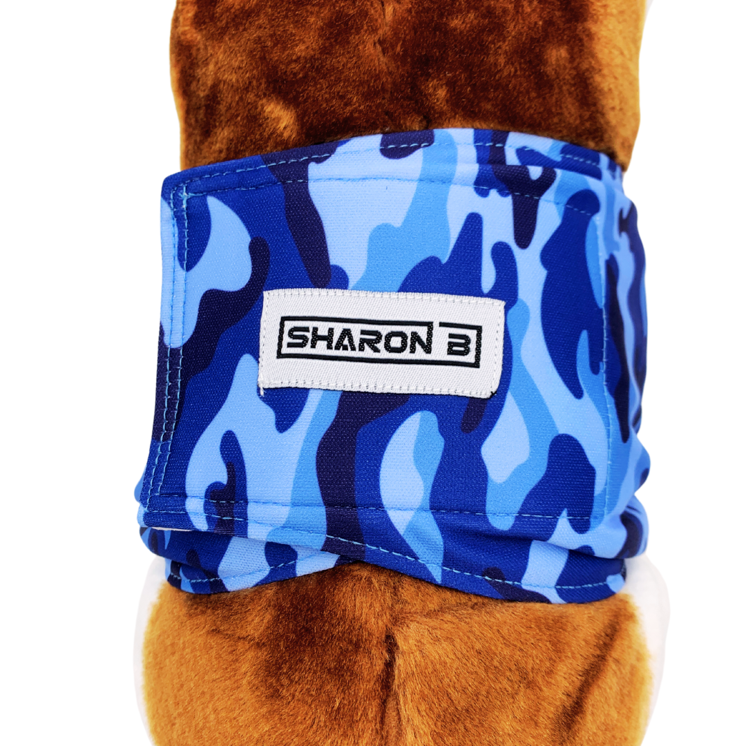 Hondenluier Camo blauw