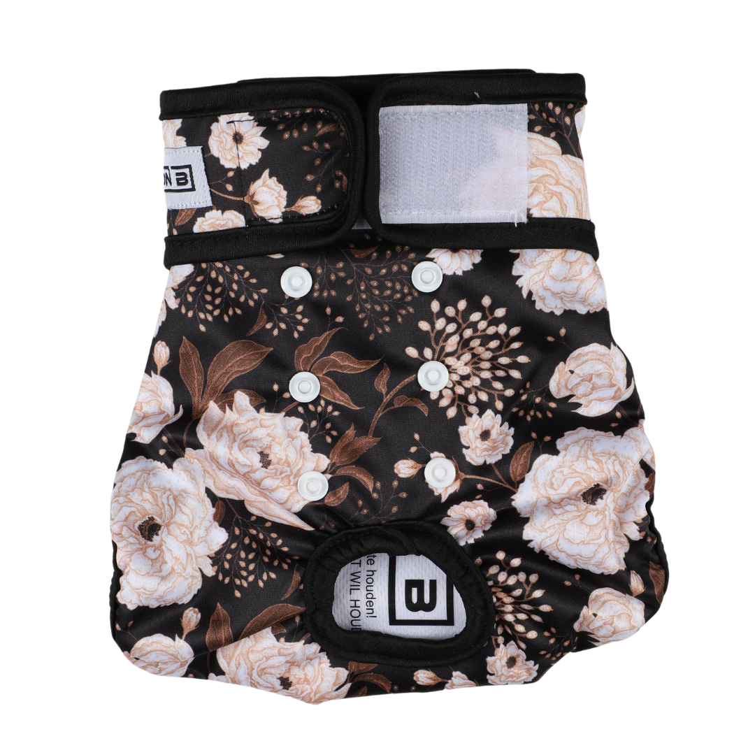 Heat pants Beige flower