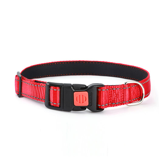 Halsband met veiligheidssluiting - Rood - sharonbdesignnl